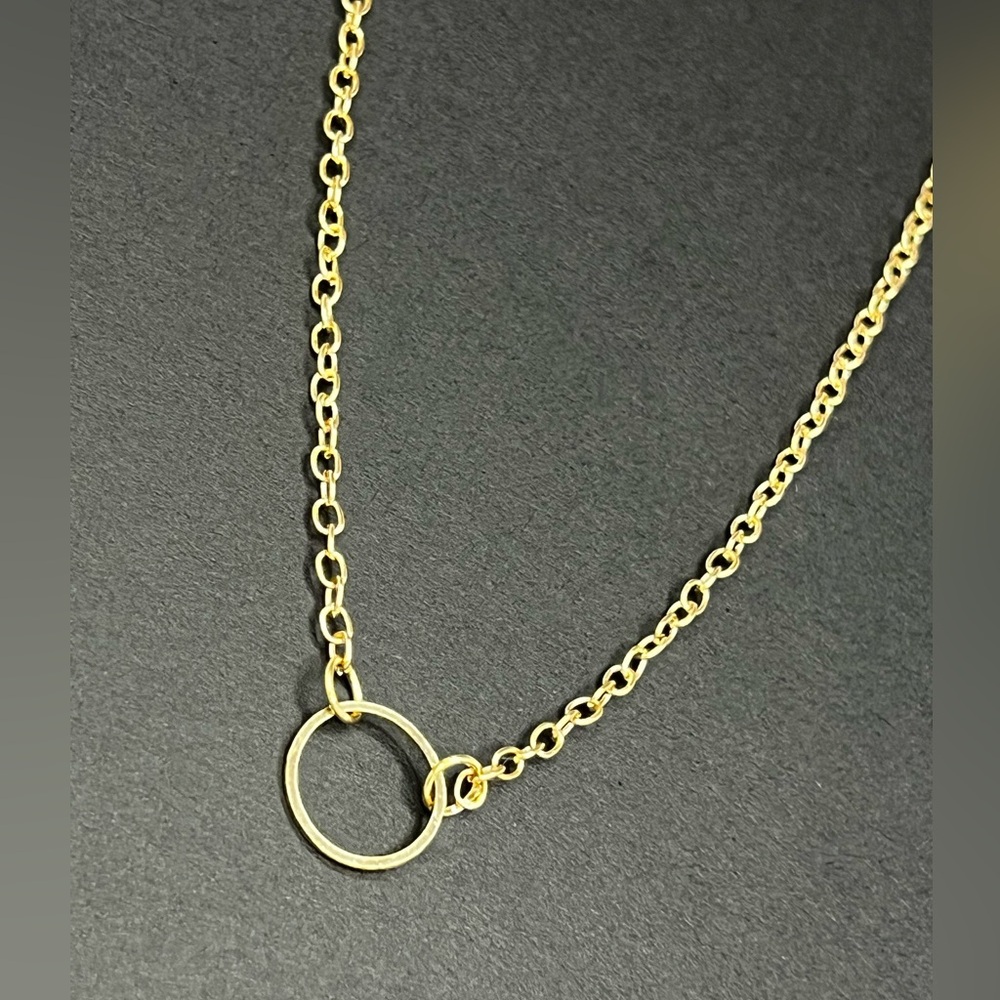 NEW gold circle necklace